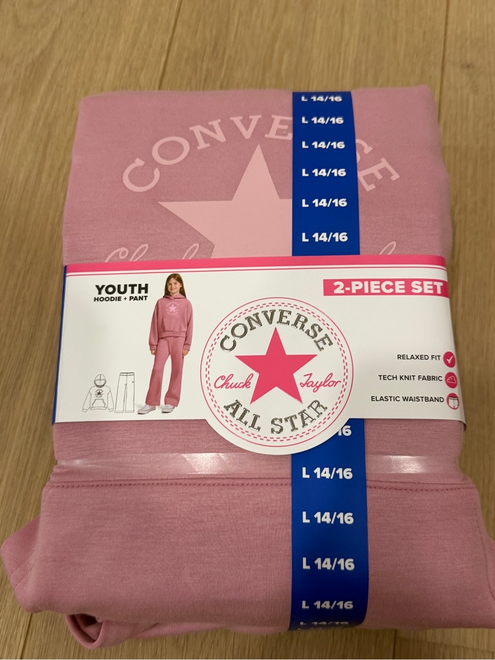 Converse Youth 2-Piece Hoodie and Pants Set NWT Size Large
